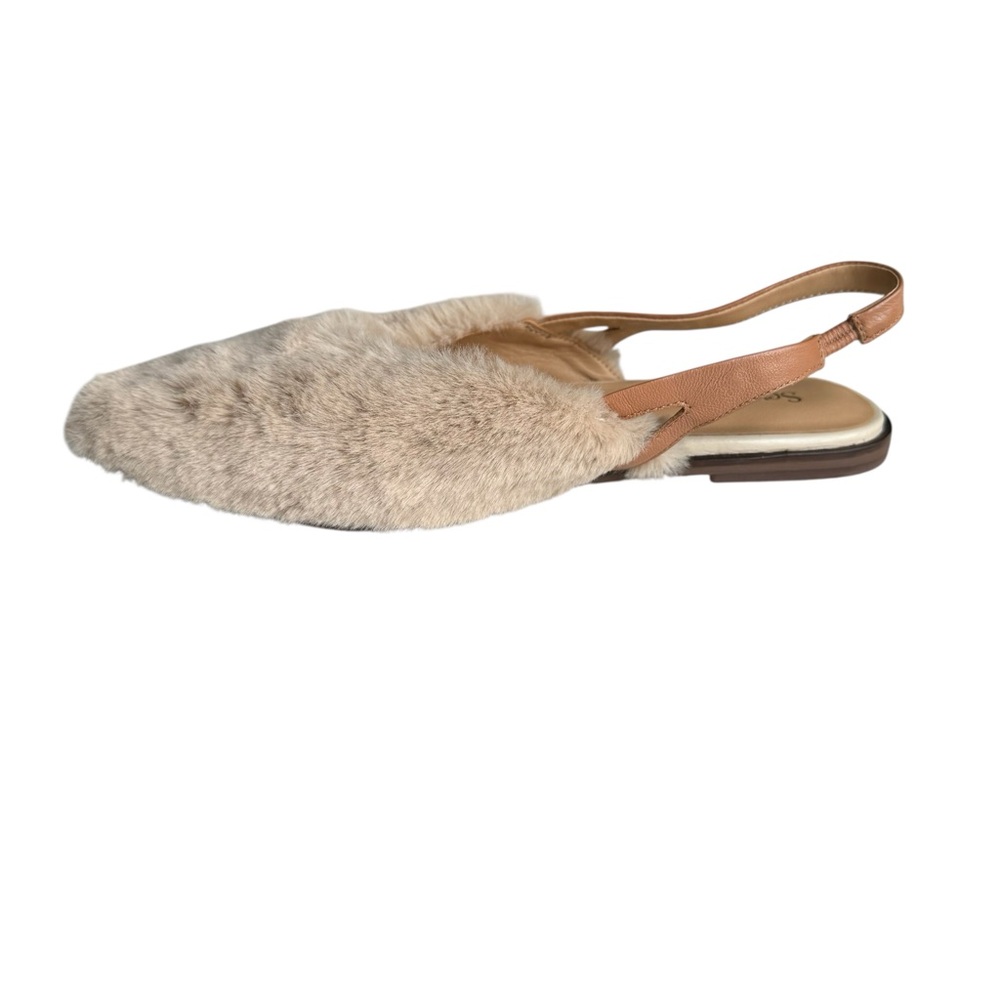 🆕 Seychelles Fur Slingback Sandal Flats - Picture 11 of 15